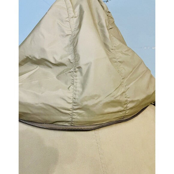 Men’s Vintage Tan Nautica Jacket SzXL Zip Front With Pockets Hidden Hood - Picture 16 of 16